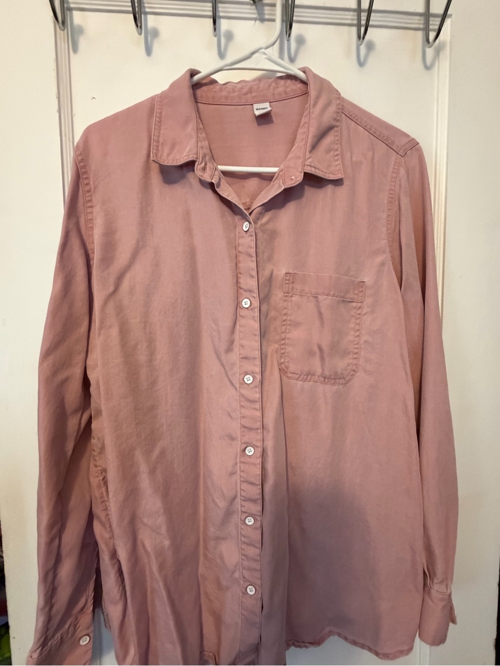 Old Navy Long-Sleeve Button-Up Shirt - Dusty Rose